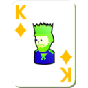 download White Deck King Of Diamonds clipart image with 45 hue color
