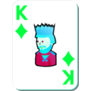 download White Deck King Of Diamonds clipart image with 135 hue color