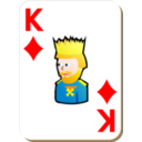download White Deck King Of Diamonds clipart image with 0 hue color