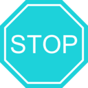 download Stop Sign clipart image with 180 hue color