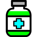 download Medicine Icon clipart image with 180 hue color