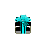 download Gift Black clipart image with 180 hue color