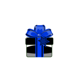 download Gift Black clipart image with 225 hue color
