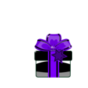 download Gift Black clipart image with 270 hue color