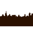 download City Skyline clipart image with 0 hue color