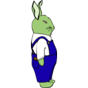 download Bunny In Overalls clipart image with 45 hue color