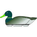 download Duck Decoy Side View clipart image with 45 hue color