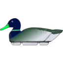download Duck Decoy Side View clipart image with 90 hue color