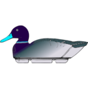 download Duck Decoy Side View clipart image with 135 hue color