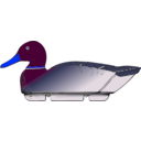download Duck Decoy Side View clipart image with 180 hue color