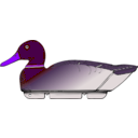 download Duck Decoy Side View clipart image with 225 hue color