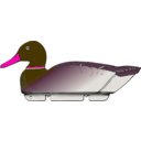 download Duck Decoy Side View clipart image with 270 hue color