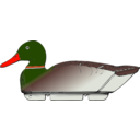 download Duck Decoy Side View clipart image with 315 hue color