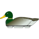 download Duck Decoy Side View clipart image with 0 hue color