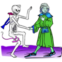 download Dance Macabre 7 clipart image with 180 hue color