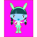 download Bunny Girl clipart image with 180 hue color