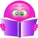 download Study Smiley Emoticon clipart image with 270 hue color