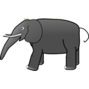 download Grey Elephant clipart image with 45 hue color