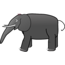 download Grey Elephant clipart image with 315 hue color