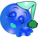 download Sleepy Girl Smiley Emoticon clipart image with 180 hue color