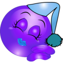 download Sleepy Girl Smiley Emoticon clipart image with 225 hue color
