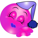 download Sleepy Girl Smiley Emoticon clipart image with 270 hue color