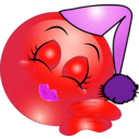 download Sleepy Girl Smiley Emoticon clipart image with 315 hue color