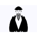 download Rabbi clipart image with 0 hue color