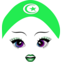 download Pretty Tunisian Girl Smiley Emoticon clipart image with 135 hue color