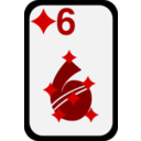 download Six Of Diamonds clipart image with 0 hue color