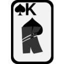 download King Of Spades clipart image with 0 hue color