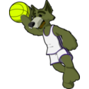 download Basketball Wolf clipart image with 45 hue color