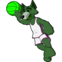 download Basketball Wolf clipart image with 90 hue color
