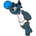 download Basketball Wolf clipart image with 180 hue color
