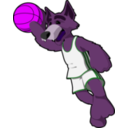 download Basketball Wolf clipart image with 270 hue color