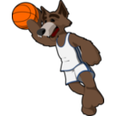 download Basketball Wolf clipart image with 0 hue color
