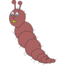 download Purple Worm clipart image with 90 hue color