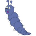 download Purple Worm clipart image with 315 hue color