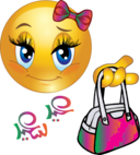 Cute Girl Feast Bag Smiley Emoticon