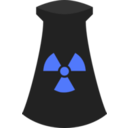 download Nuclear Power Plant Icon Symbol 3 clipart image with 180 hue color