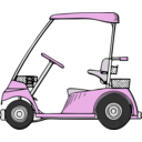 download Golf Cart clipart image with 90 hue color