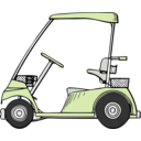 download Golf Cart clipart image with 225 hue color