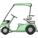 download Golf Cart clipart image with 270 hue color