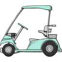 download Golf Cart clipart image with 315 hue color