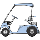 download Golf Cart clipart image with 0 hue color