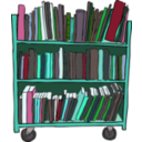 download Library Book Cart clipart image with 135 hue color