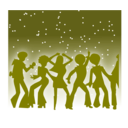 download Disco Dancers clipart image with 180 hue color