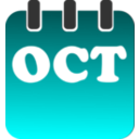 download October clipart image with 180 hue color