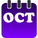 download October clipart image with 270 hue color
