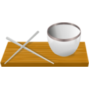 download Rice Bowl With Chopsticks clipart image with 0 hue color